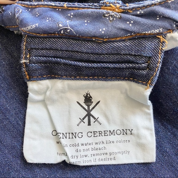 OPENING Ceremony Trouser Leg Dark Wash Jeans - Picture 4 of 8